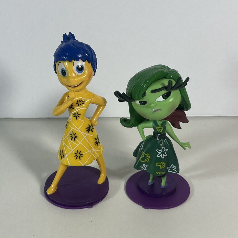 Disney Pixar Inside Out 2 Disgust & Joy Mini Figure Set - 2 Collectible Figures